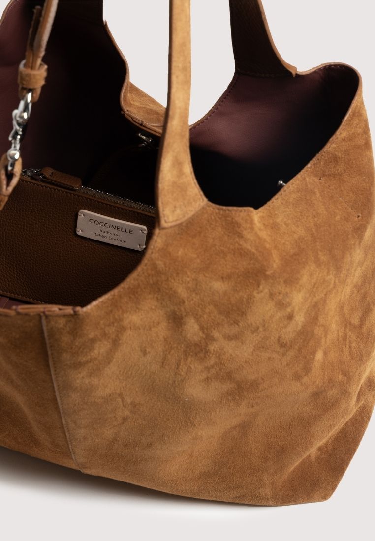 C-Easy Large taske - Cognac Suede