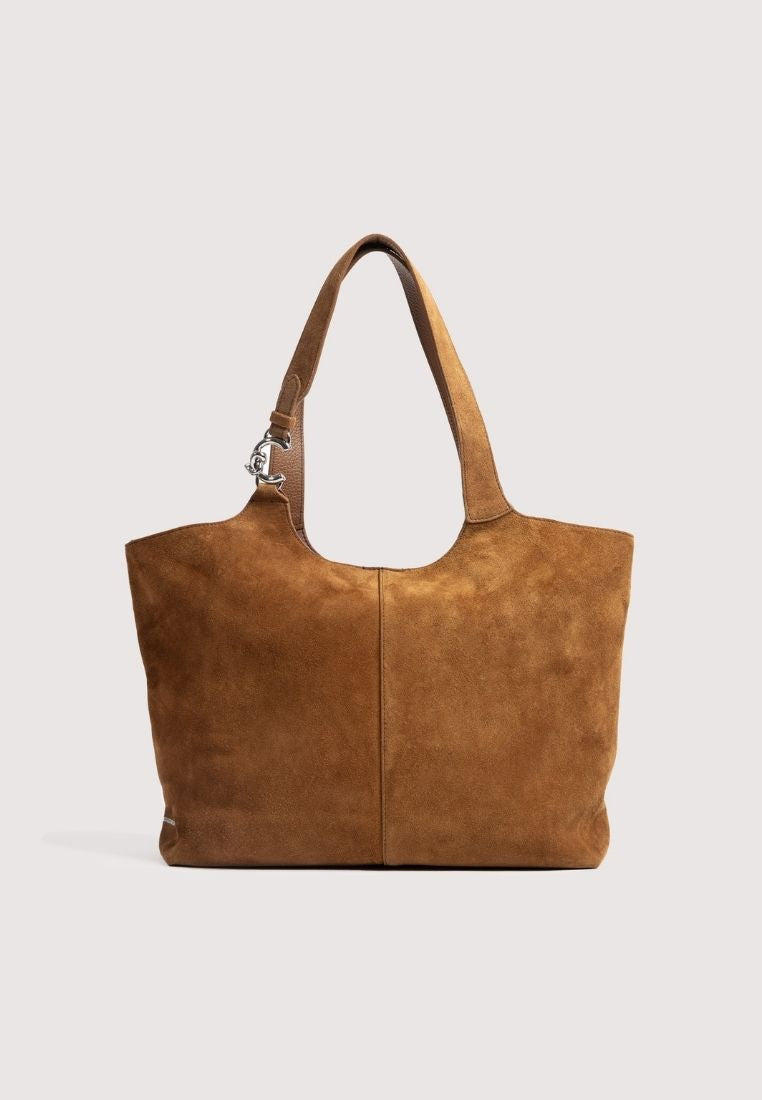 C-Easy Large taske - Cognac Suede