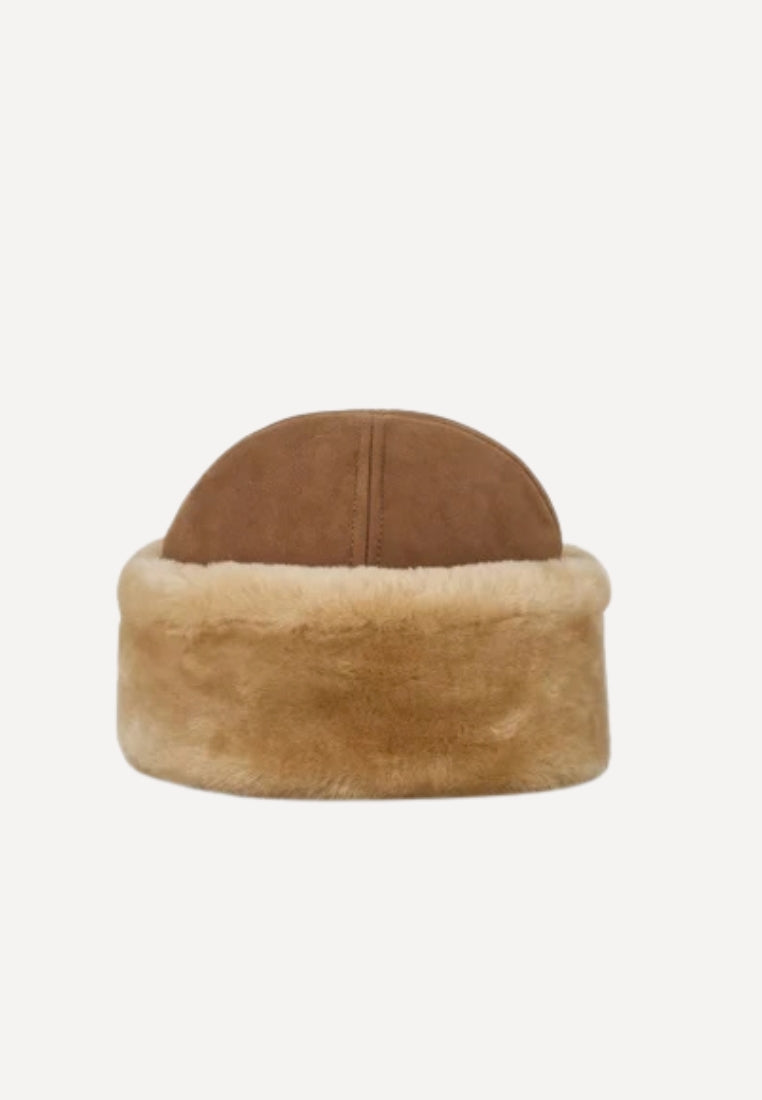 Dora Shearling hat - Emperador Brown