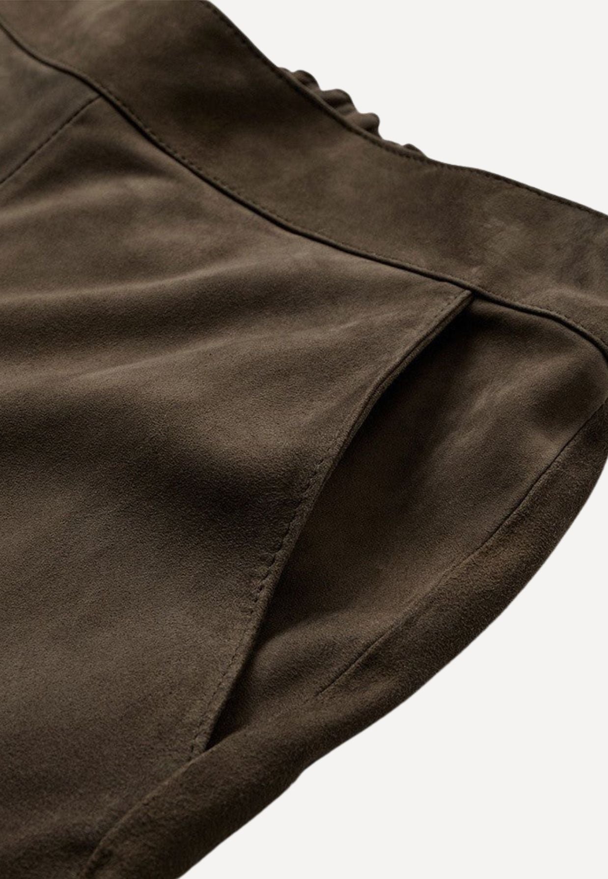 EllaDEP Loose Suede Balloon bukser - Khaki