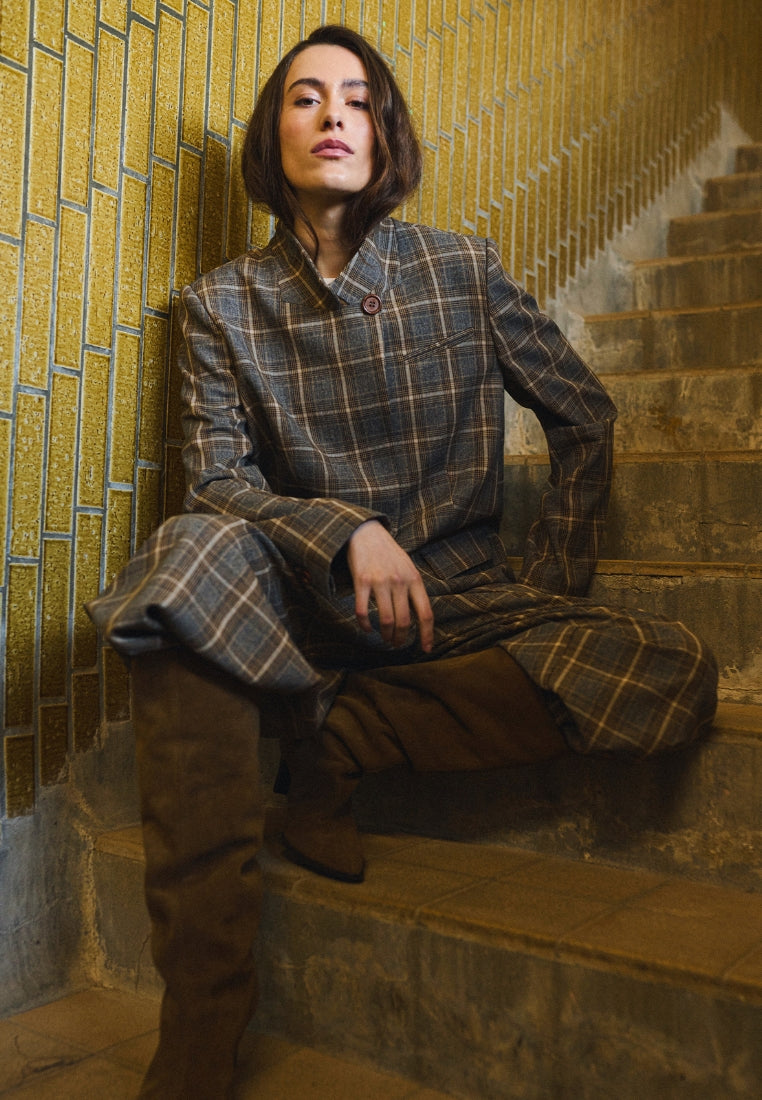 ElliGO blazer - Brown Checks