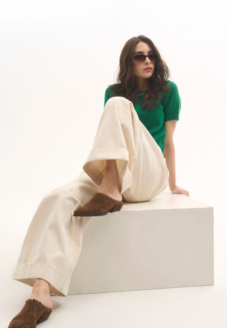 Elvie sko - Suede Cognac