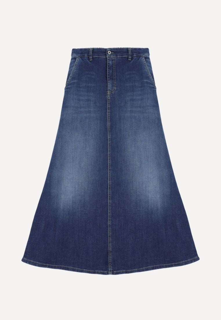 G0LWBQ2E25 nederdel - Blu Denim