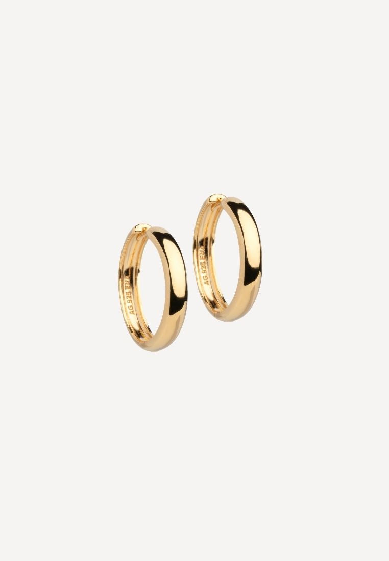 Hoops wide 25 ørering - Gold