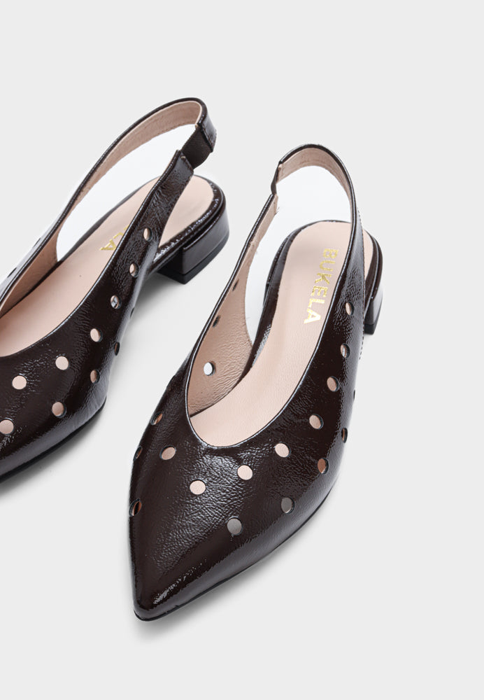 Cara 2307 slingback - Naplak Choco