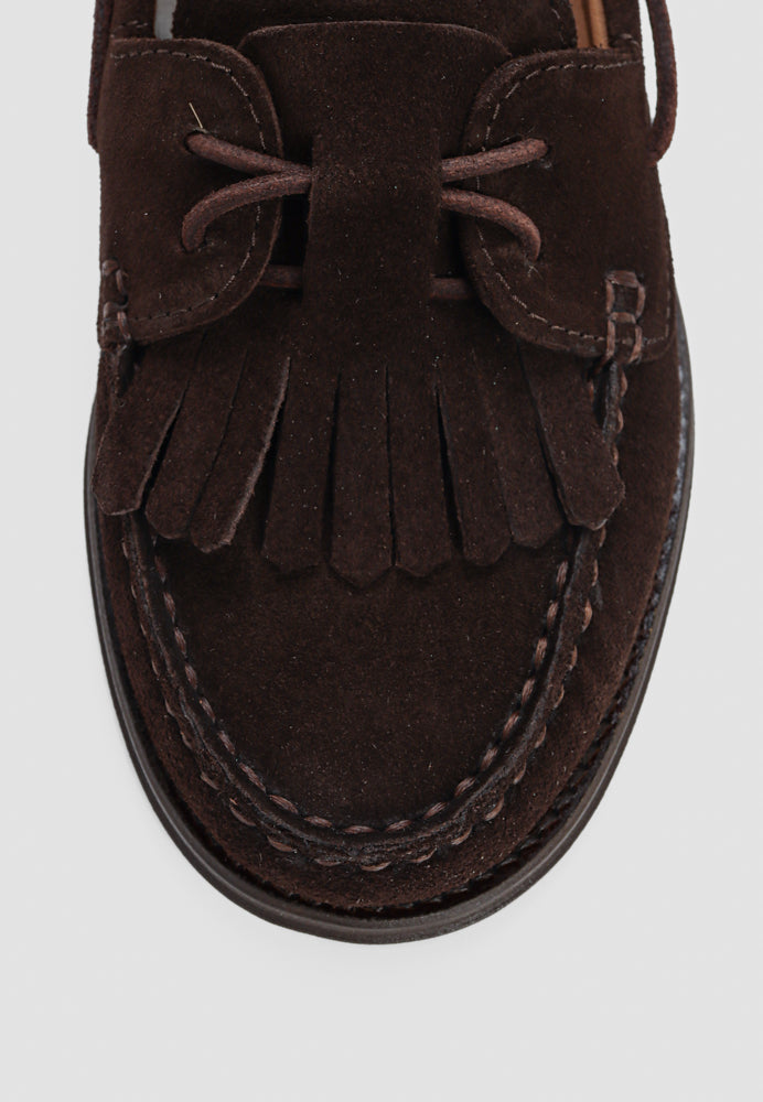 The Louise loafer - Dark Brown Suede