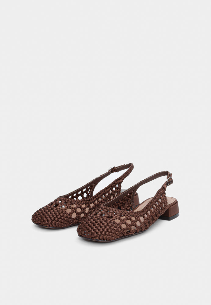 701 slingback - Marron