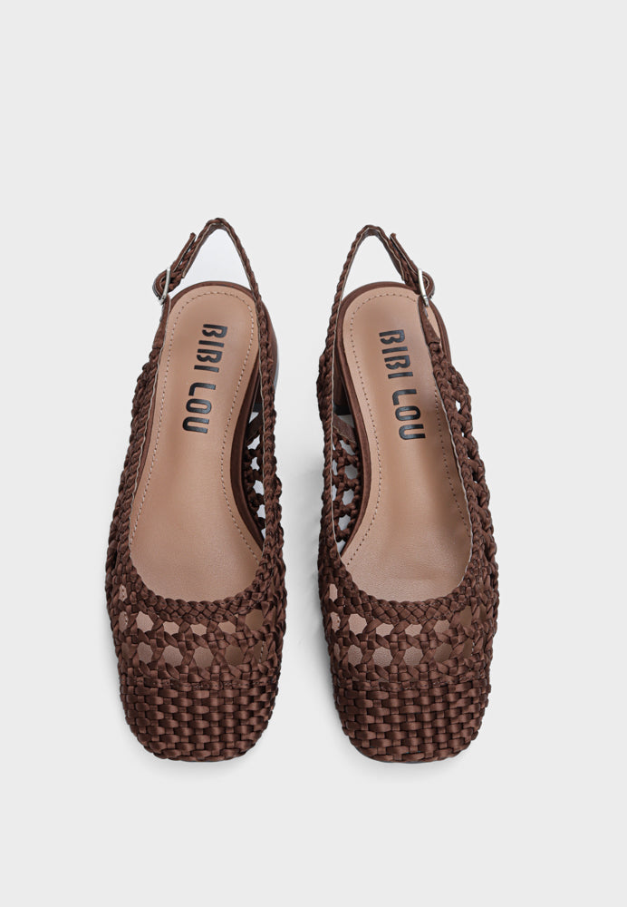 701 slingback - Marron