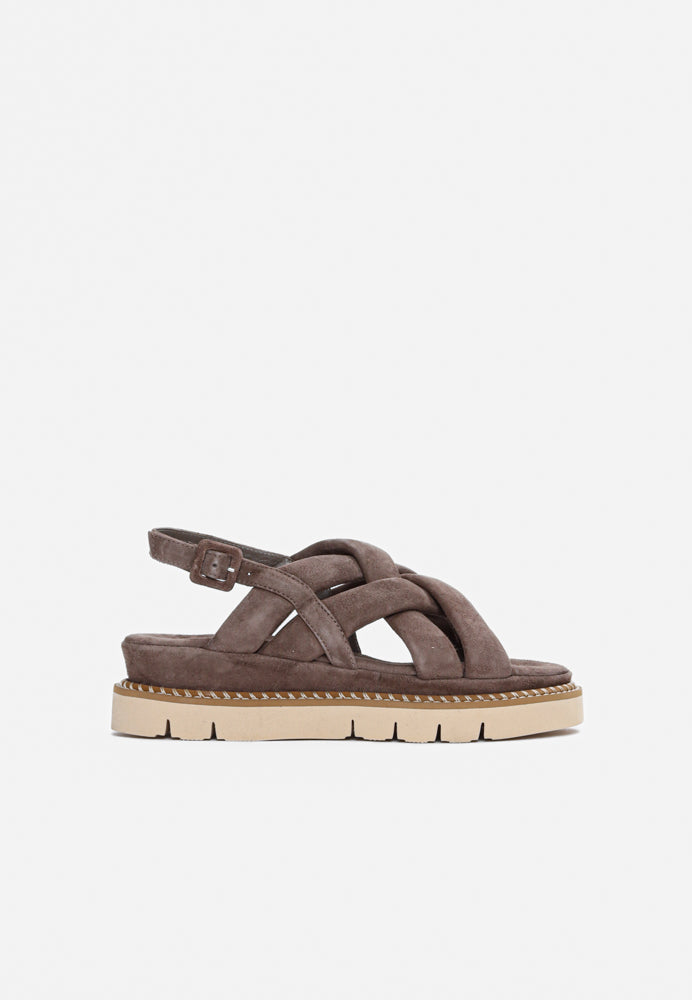 H760S sandal - Suede Brown/Taupe