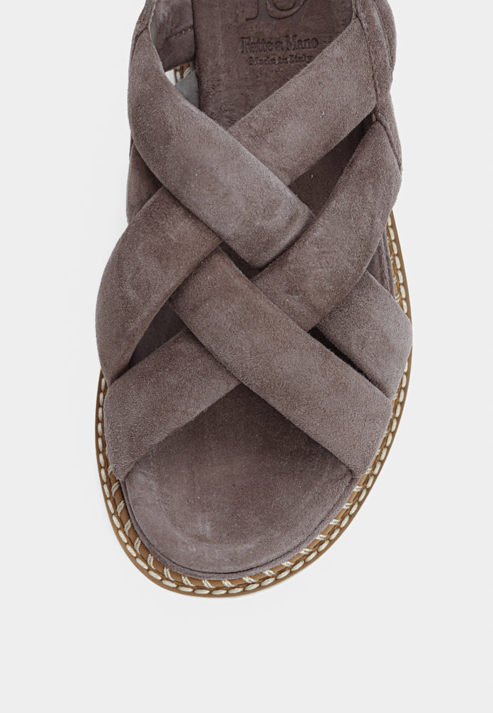 H760S sandal - Suede Brown/Taupe