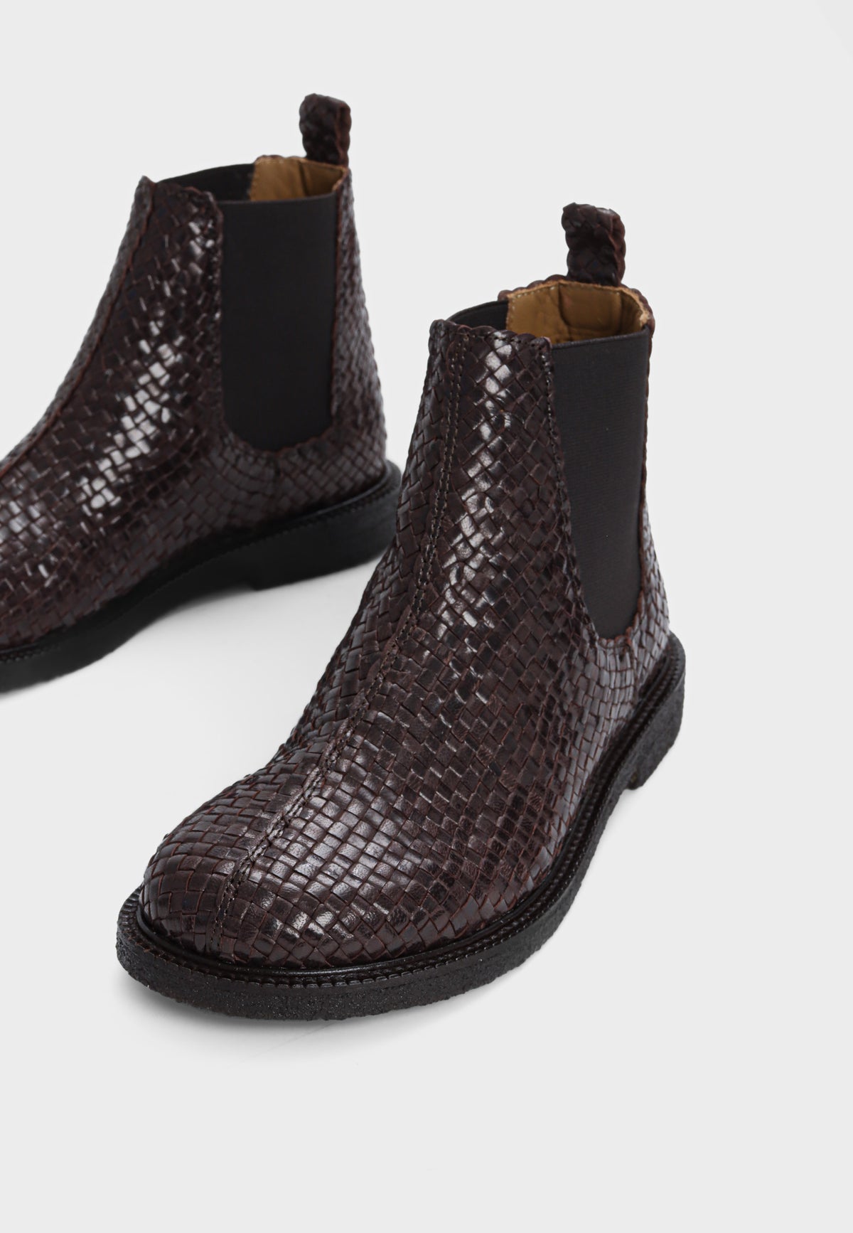 7847-102 støvle - Dark Brown Braid