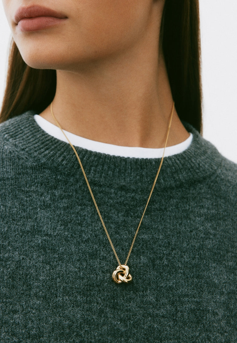 Infinity Knot L halskæde - Gold