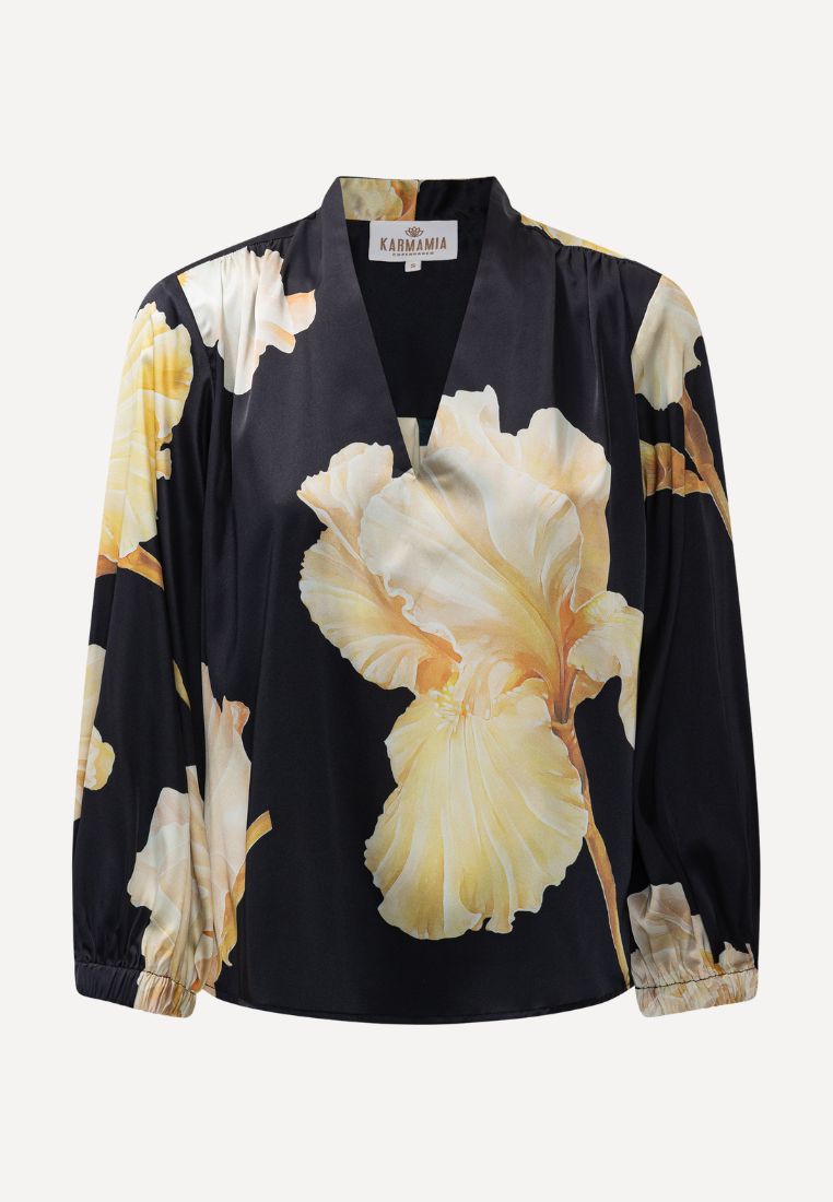 Jody bluse - Gold Maxi Flower