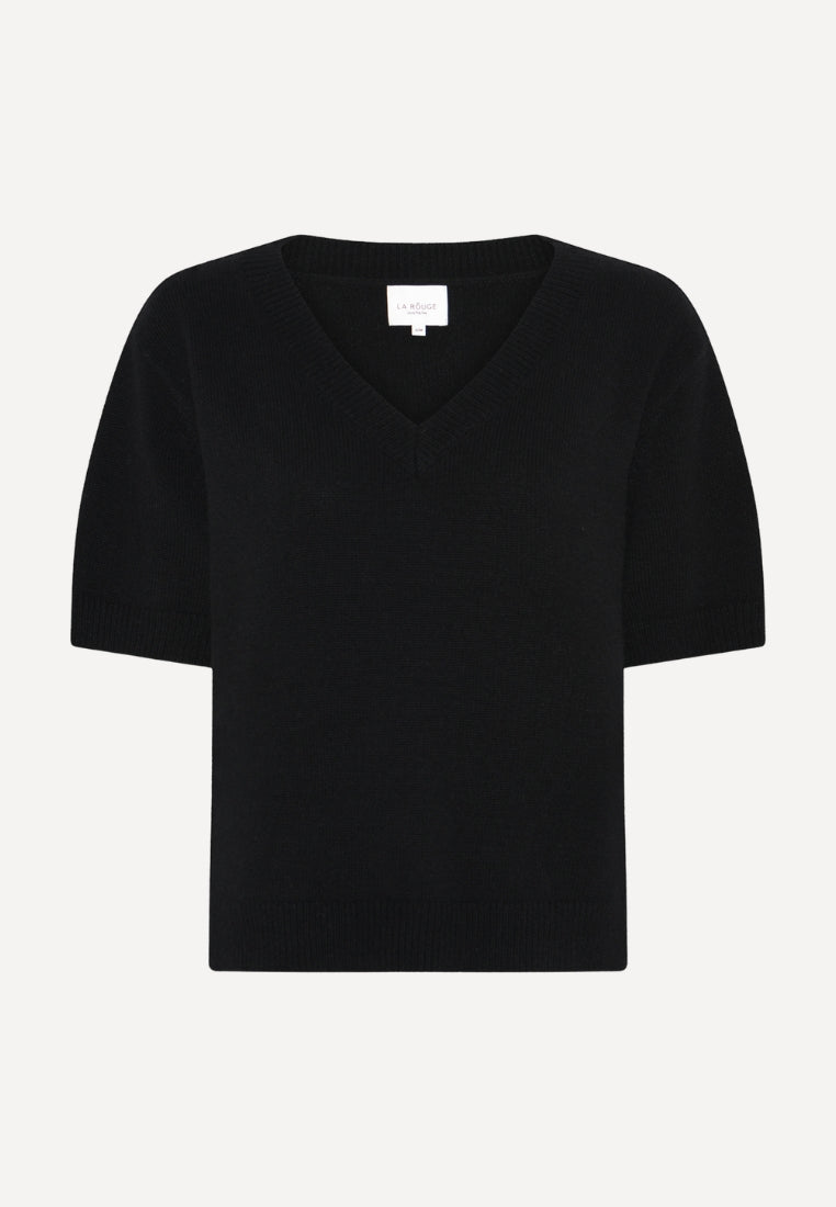 Julie S/S striktrøje - Black