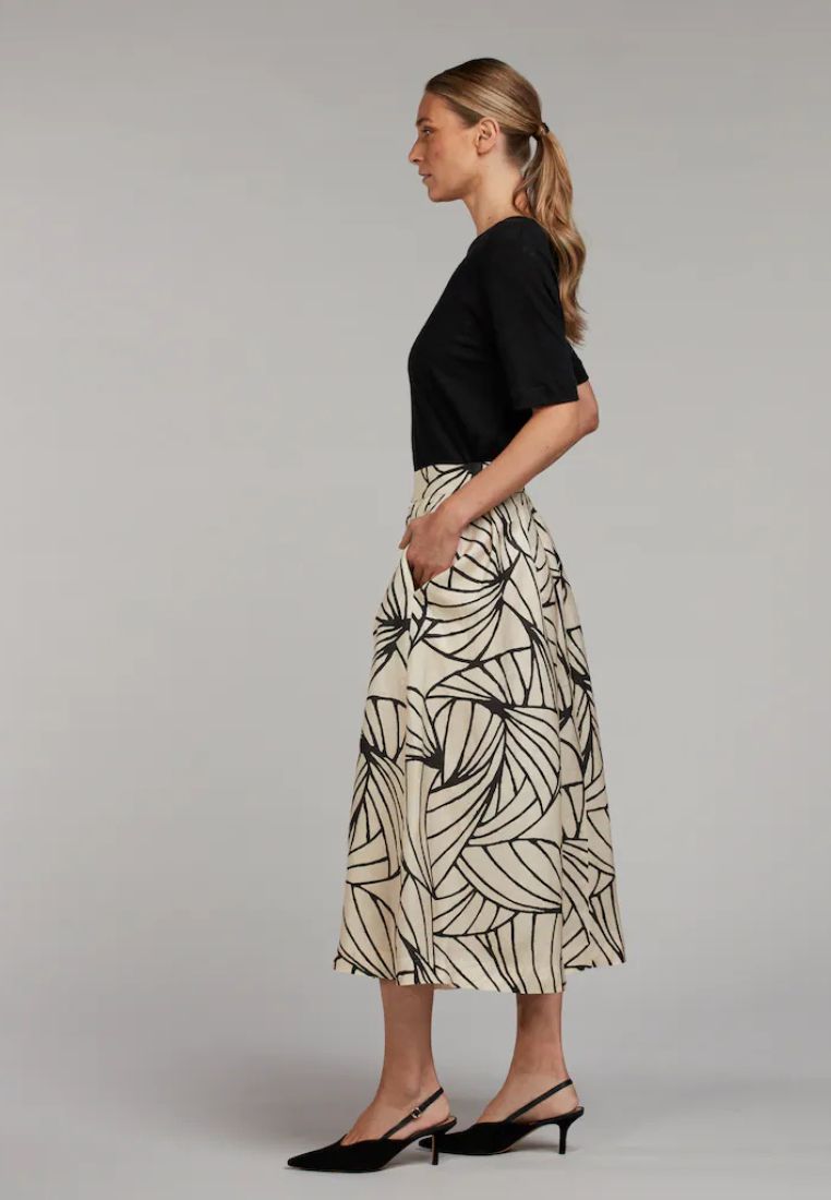 Kathryn nederdel - Light Beige Pattern