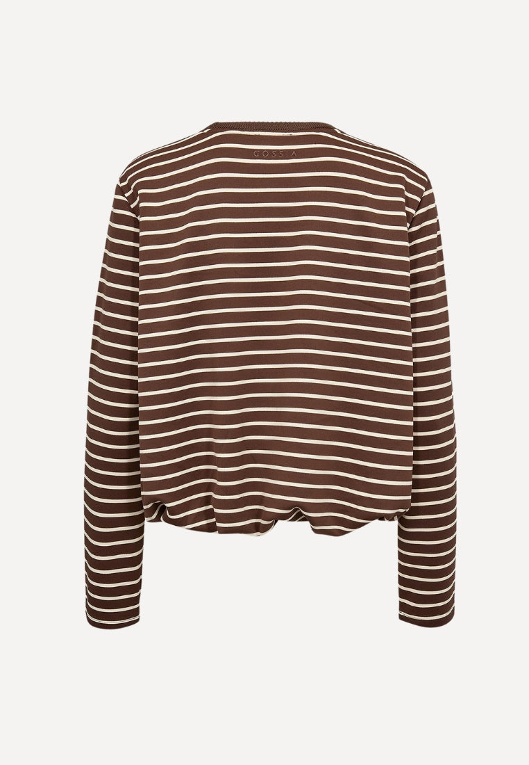 KinneGO bluse - Brown Stripes