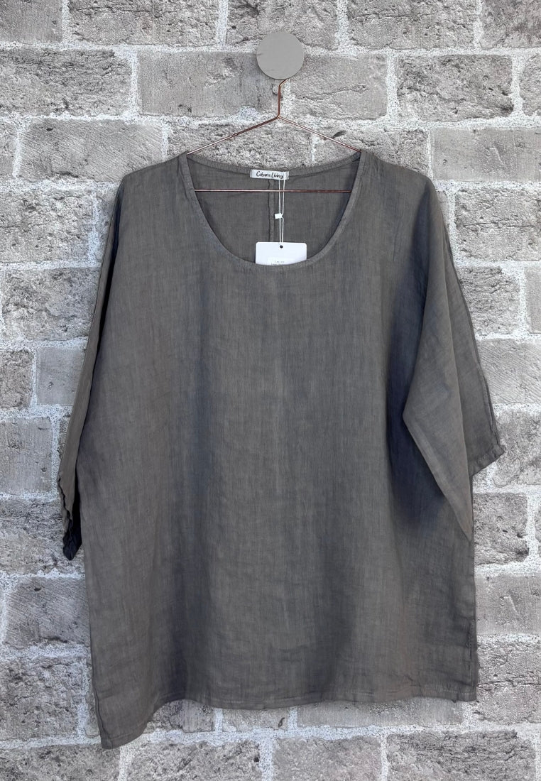 Lino 1101 bluse - Fango
