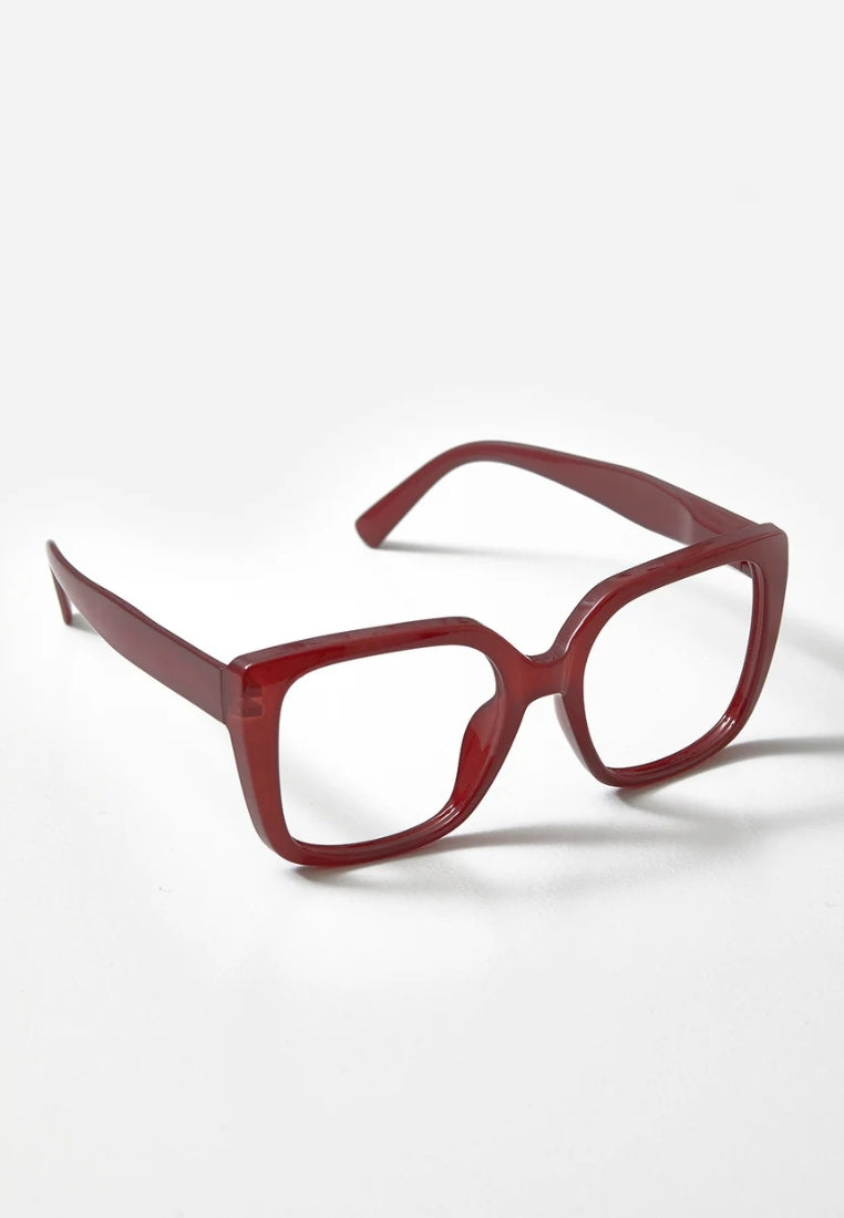 Læsebrille I - Mørkerød