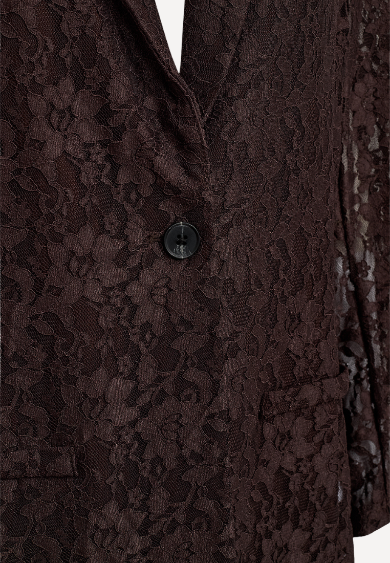 Lara Lace blazer - Expresso Brown