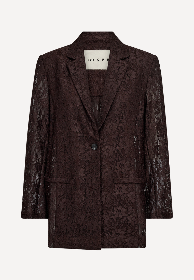 Lara Lace blazer - Expresso Brown