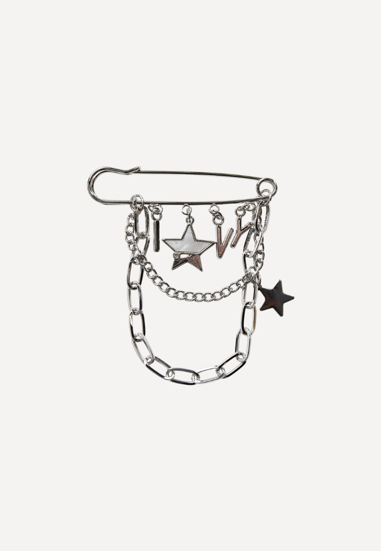 Ivy Logo Brooch - Silver