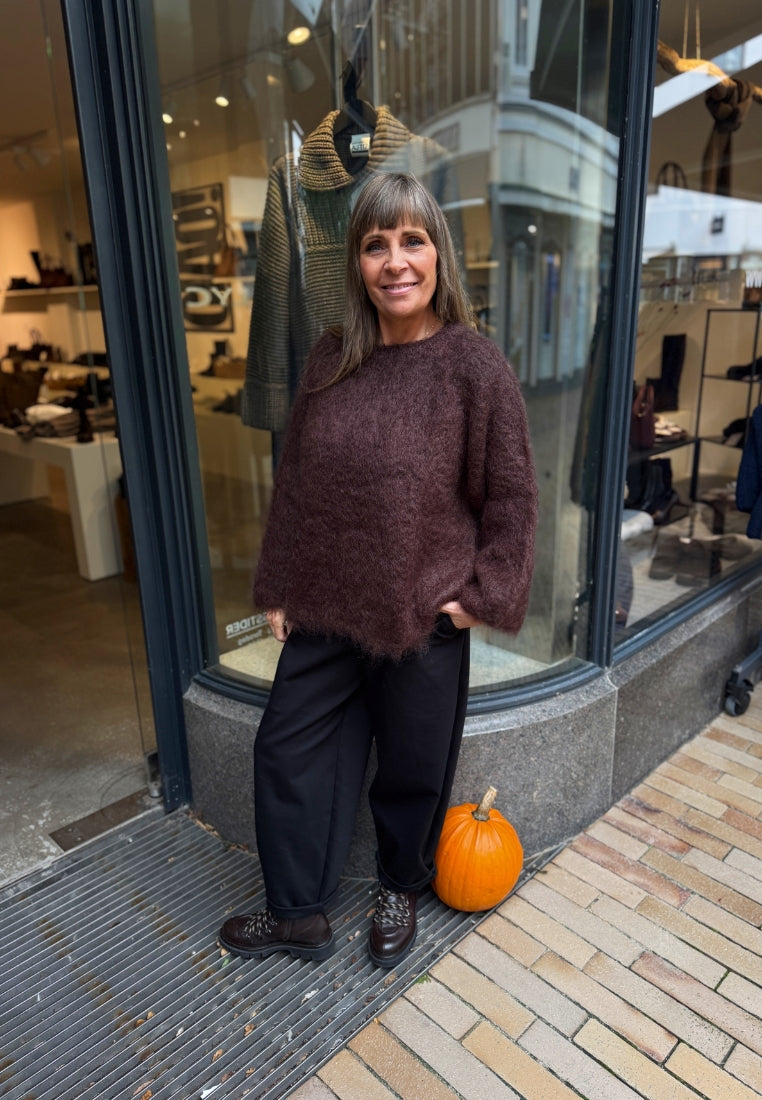 Lorraine LS striktrøje - Brown