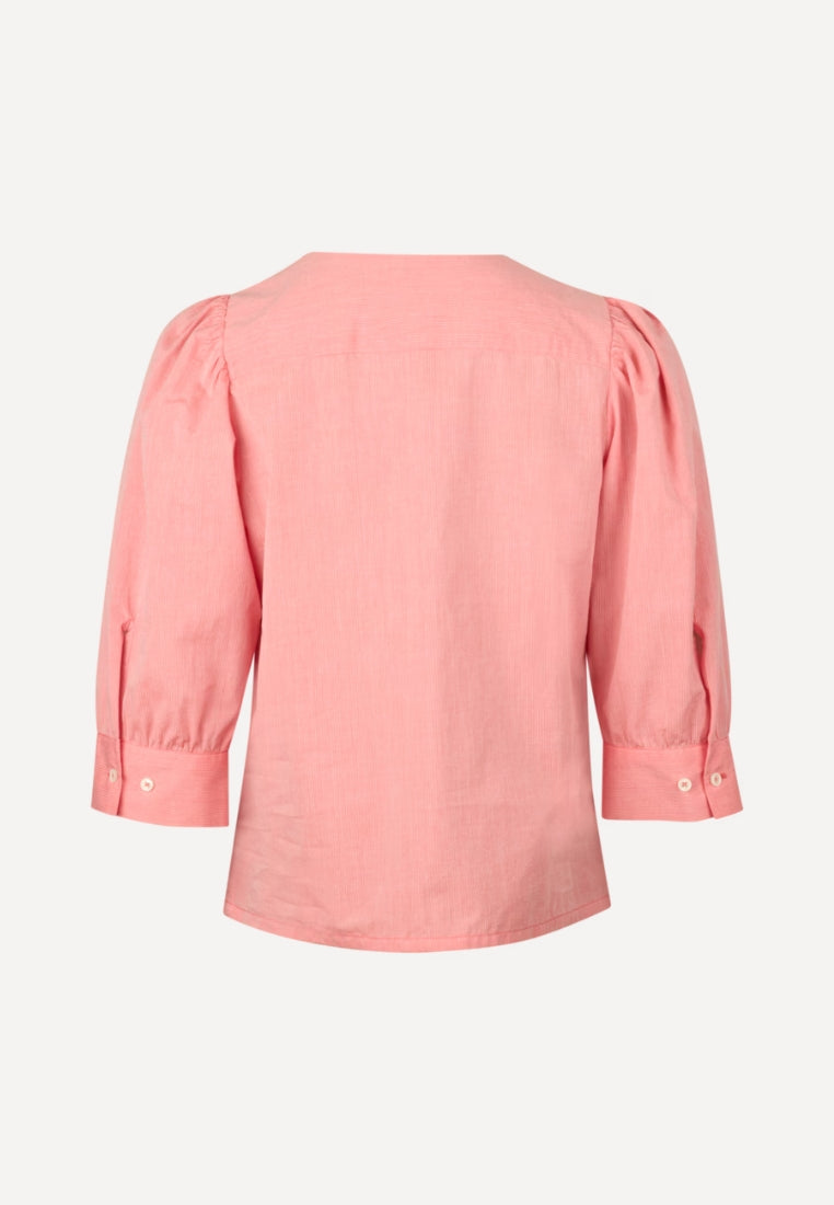 Lykke bluse - Light Red Stripe