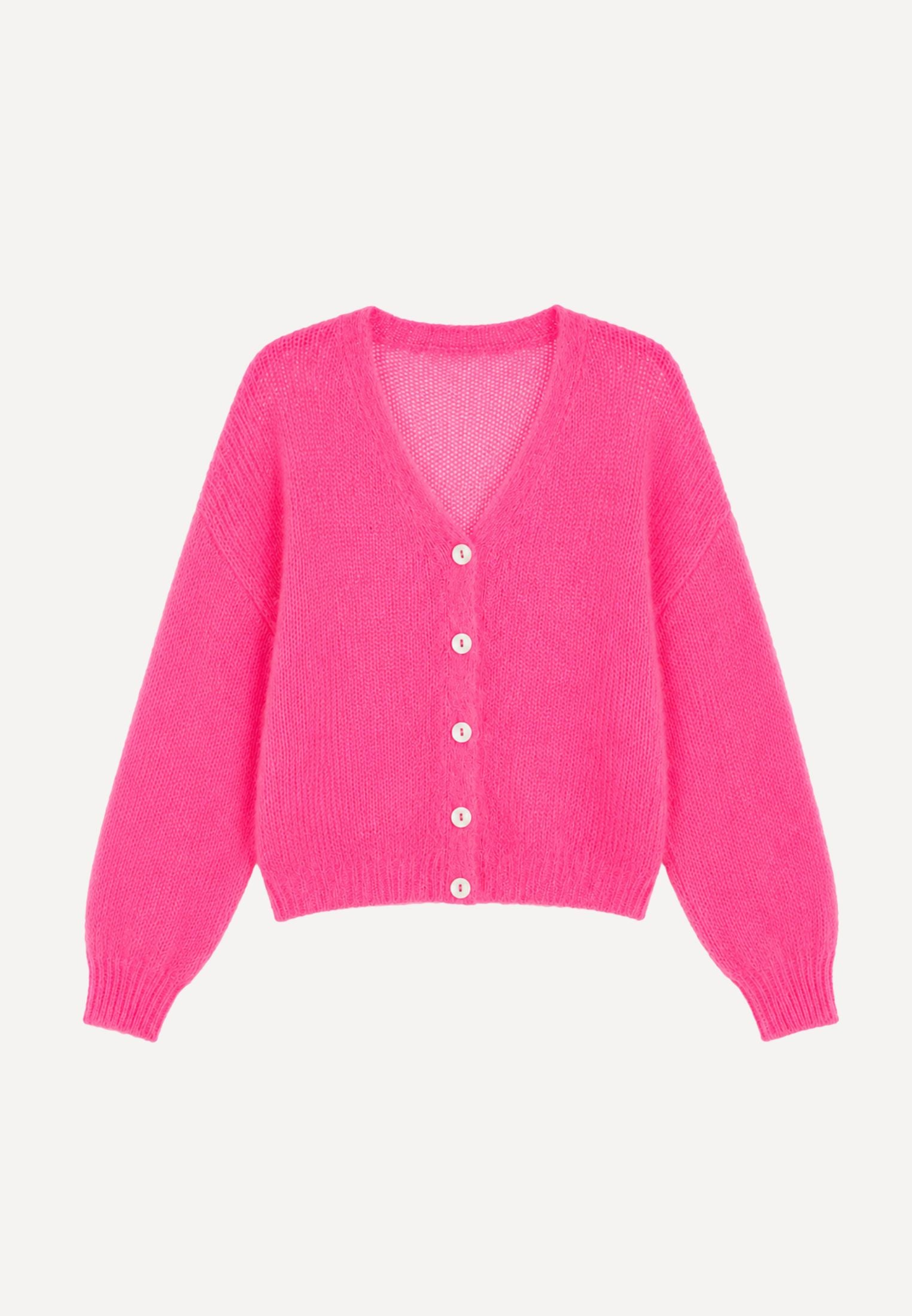 Malia cardigan  - Neon Pink