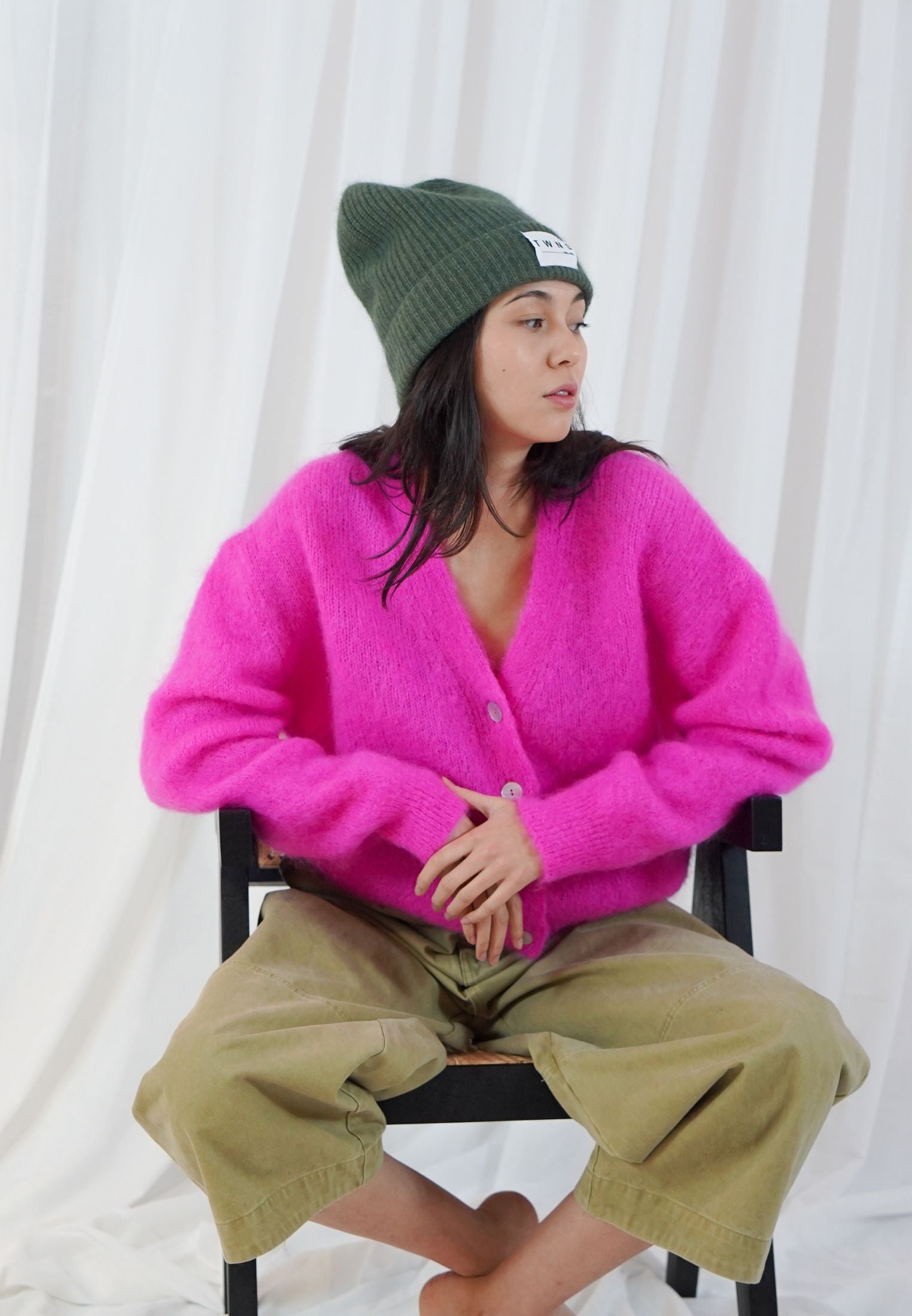Malia cardigan  - Neon Pink