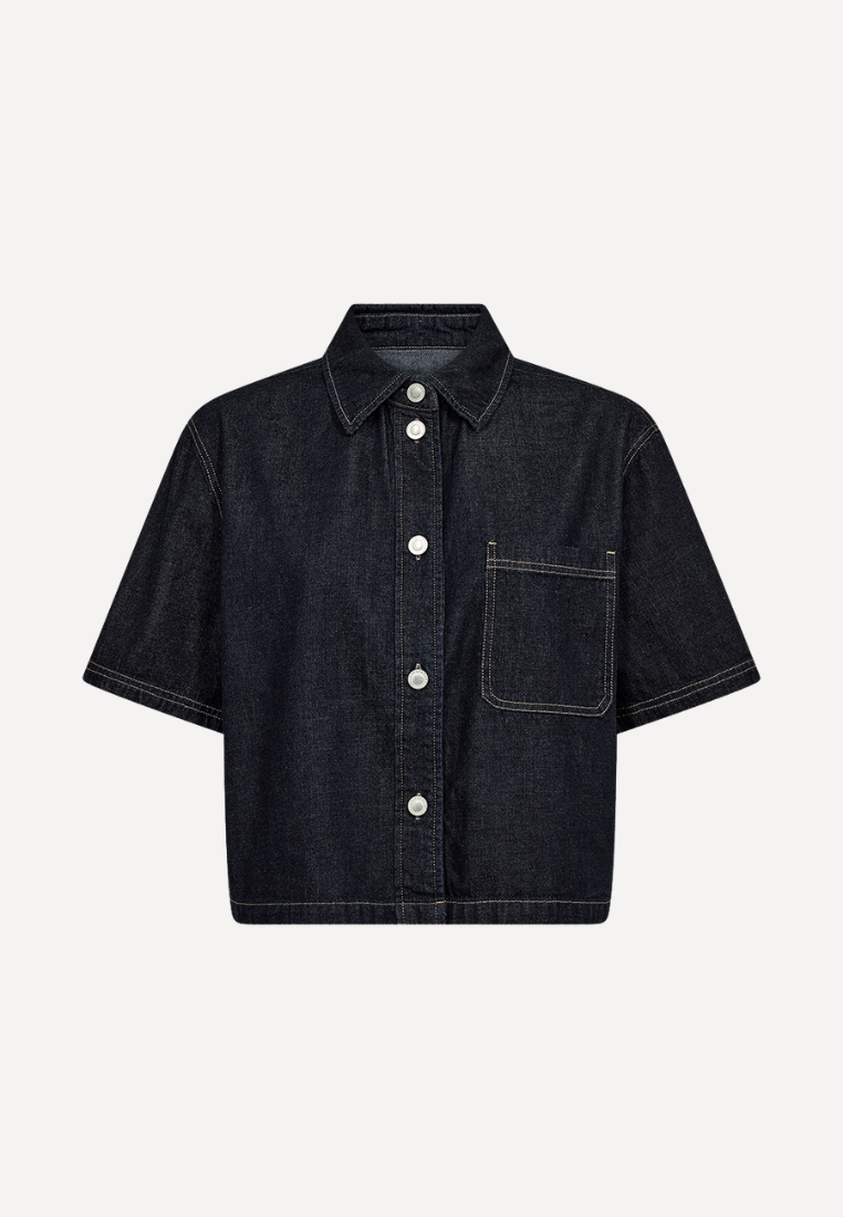 Malika Oversize Dark Rinse skjorte - Rinse Denim