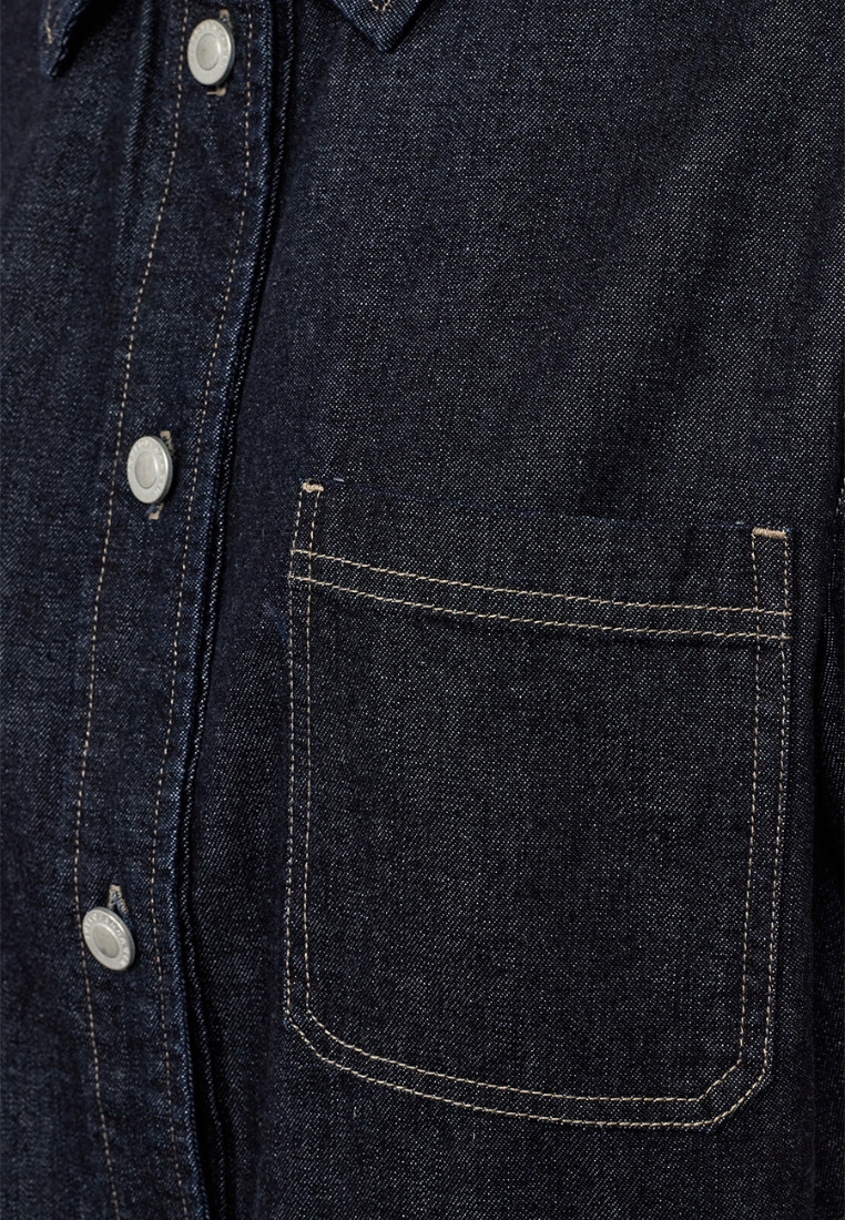 Malika Oversize Dark Rinse skjorte - Rinse Denim