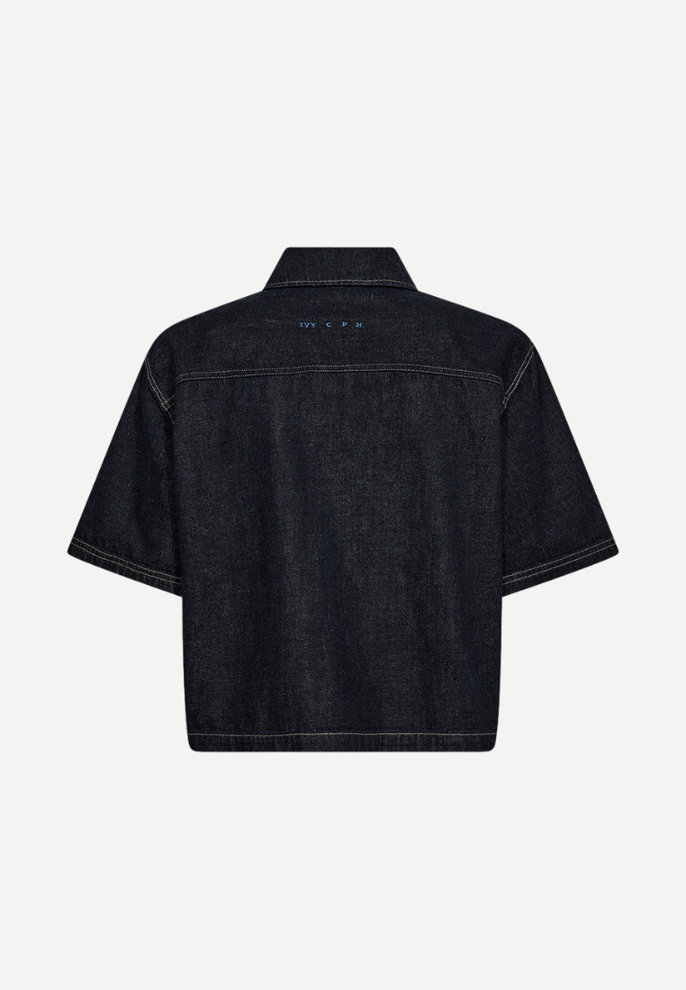 Malika Oversize Dark Rinse skjorte - Rinse Denim