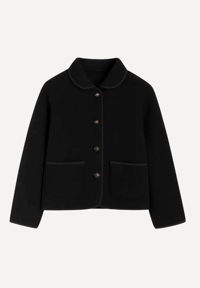 Malou Teddy jakke - Black