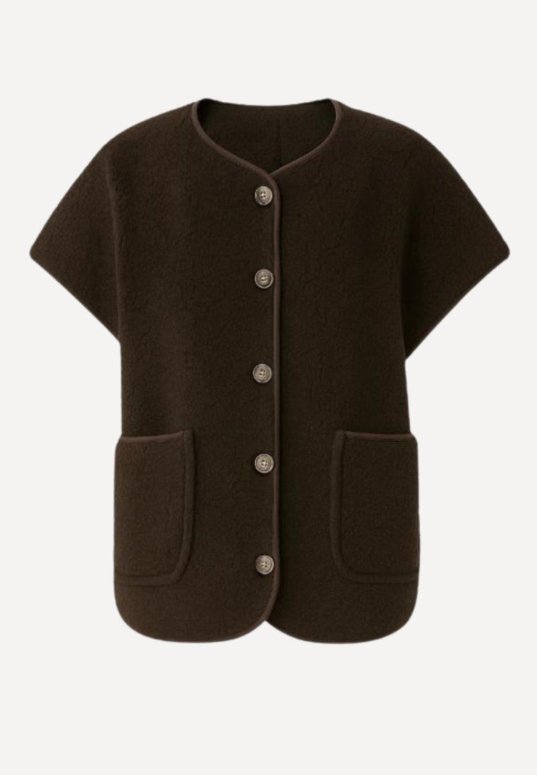 Malou Teddy vest - Brown