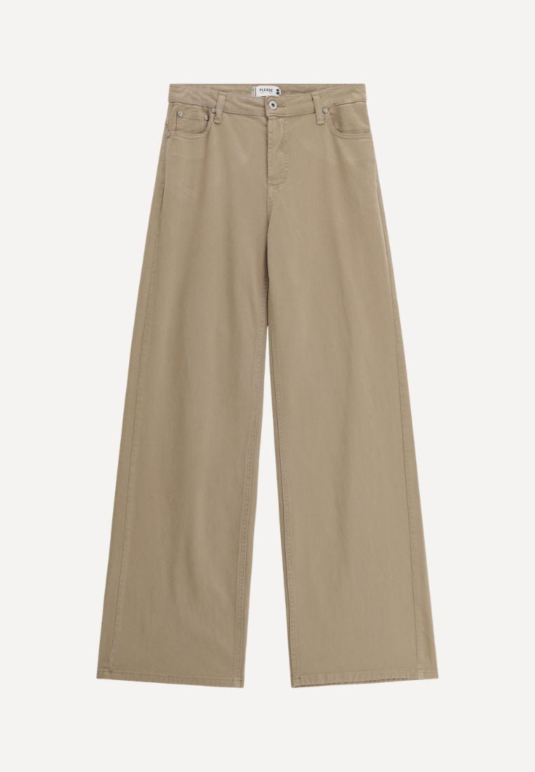 Maria Cotton jeans - Warm Taupe