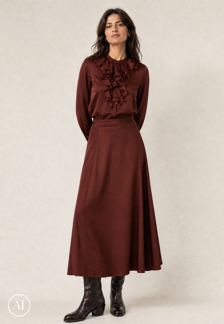 Marilyn bluse - Dark red