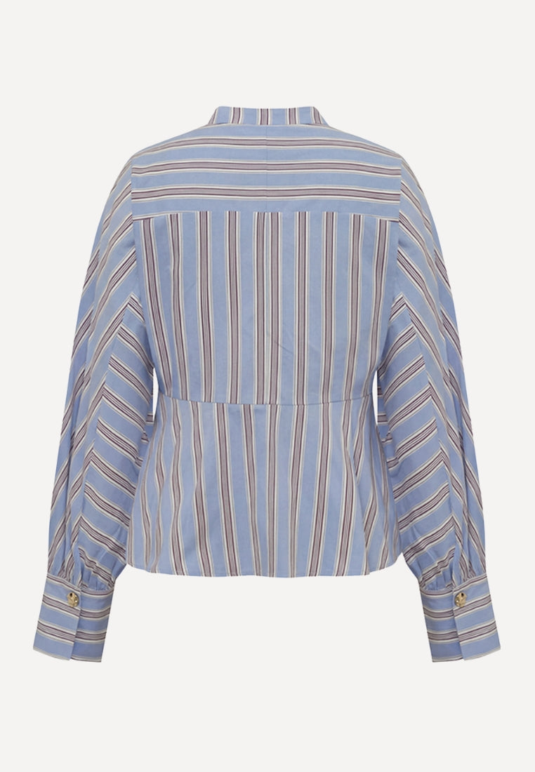 MieGO bluse - Blue / Brown Stripes