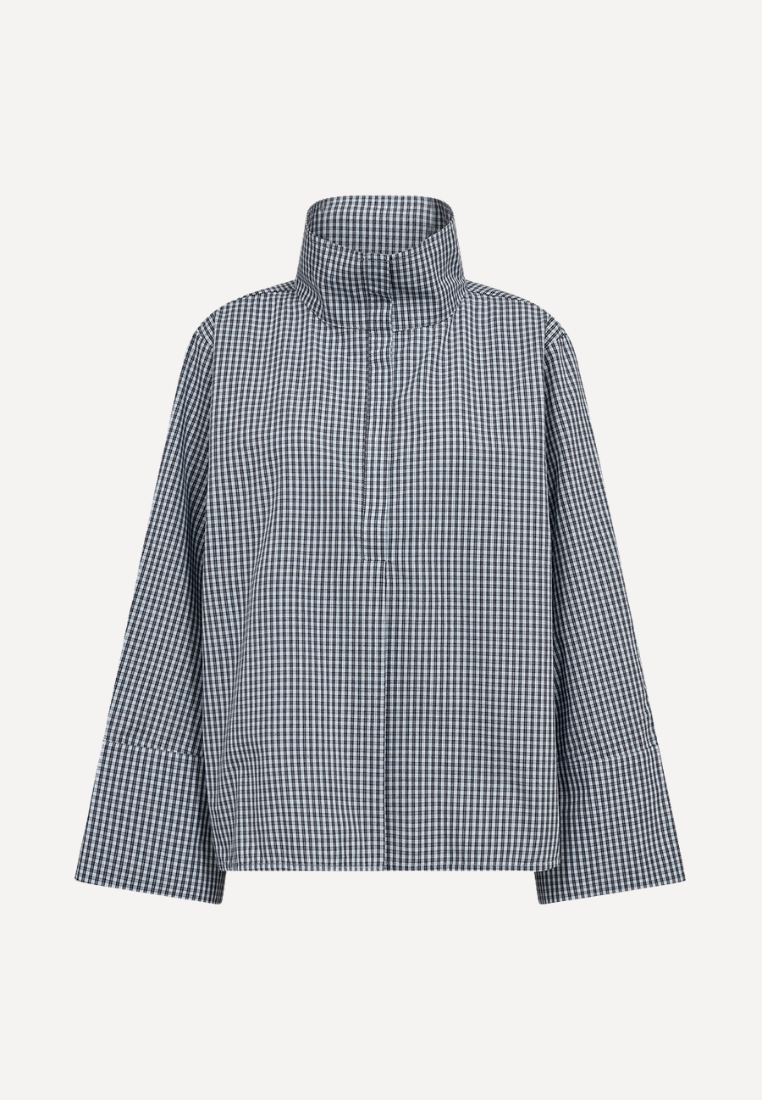 Mila Check skjorte - Sky Blue