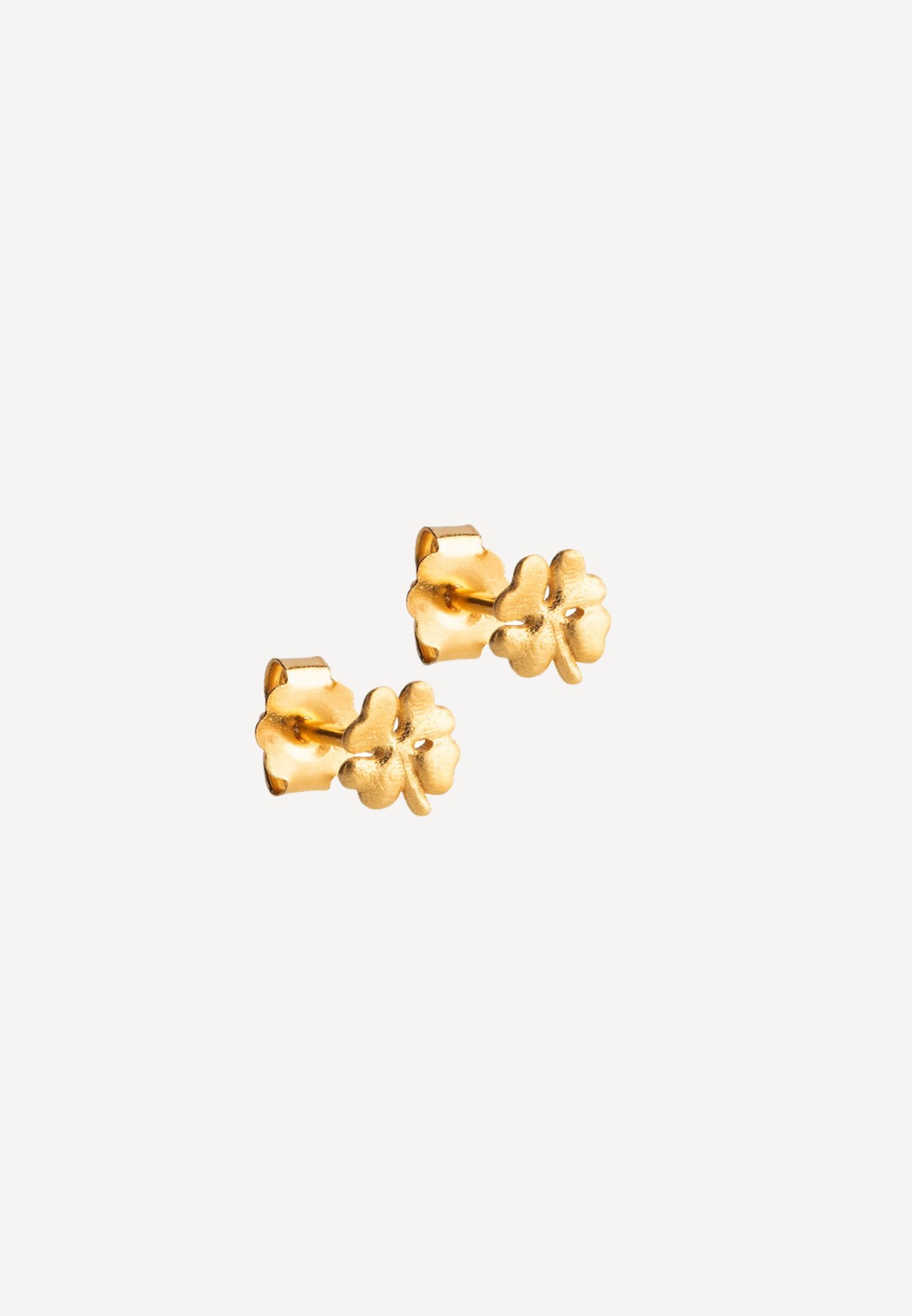 Clover mini stud ørering - Gold
