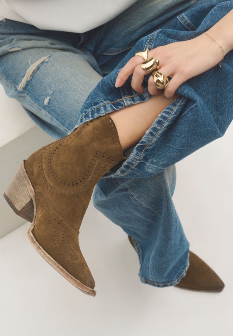 Napoli støvle - Suede Wood