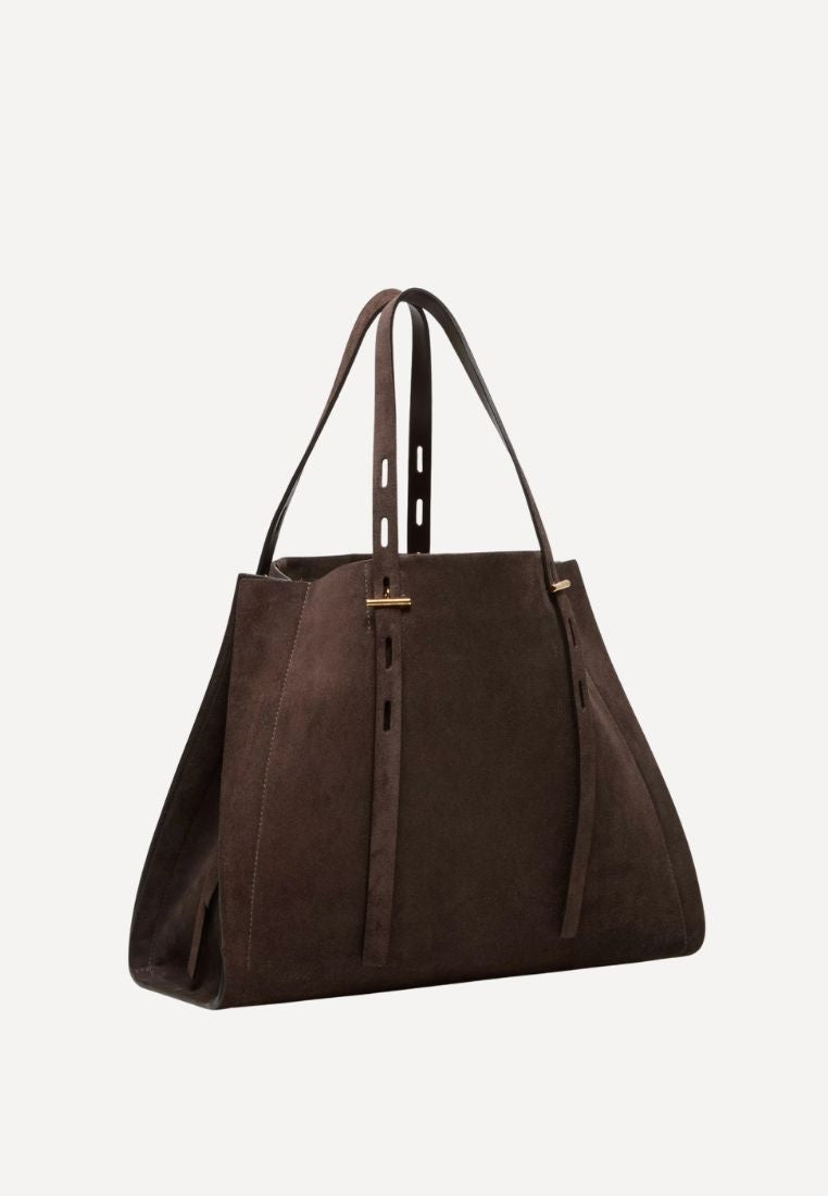 Paula taske - Suede Dark Brown