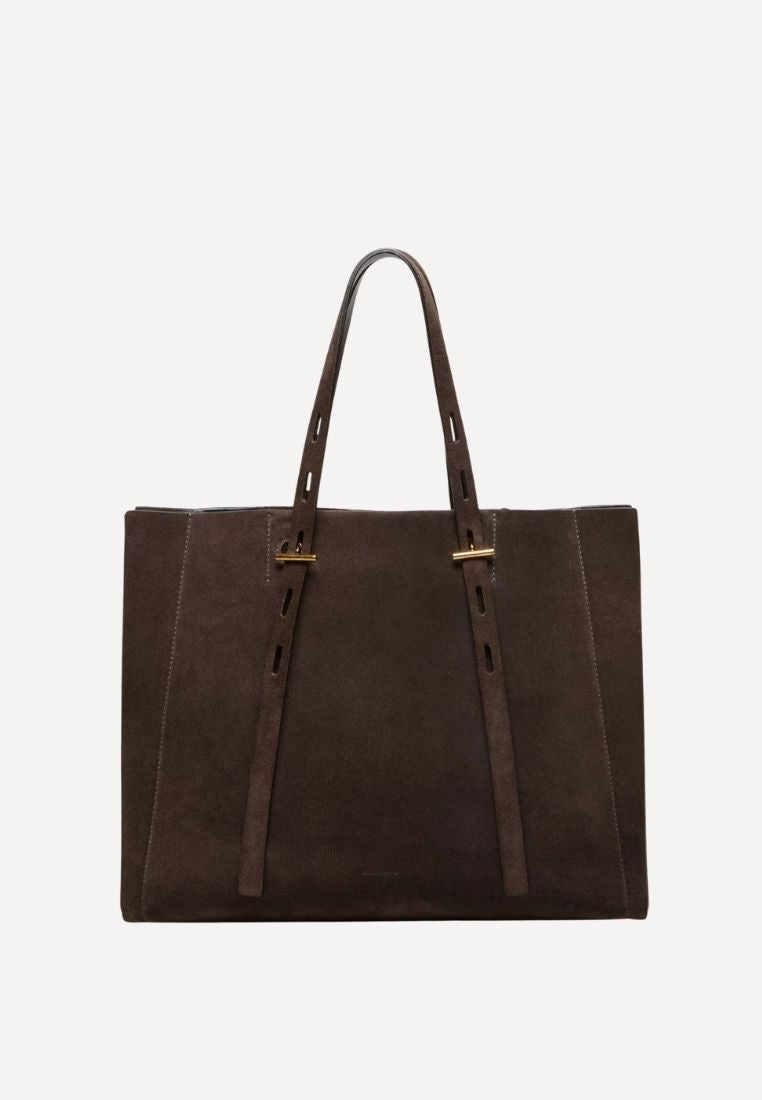Paula taske - Suede Dark Brown
