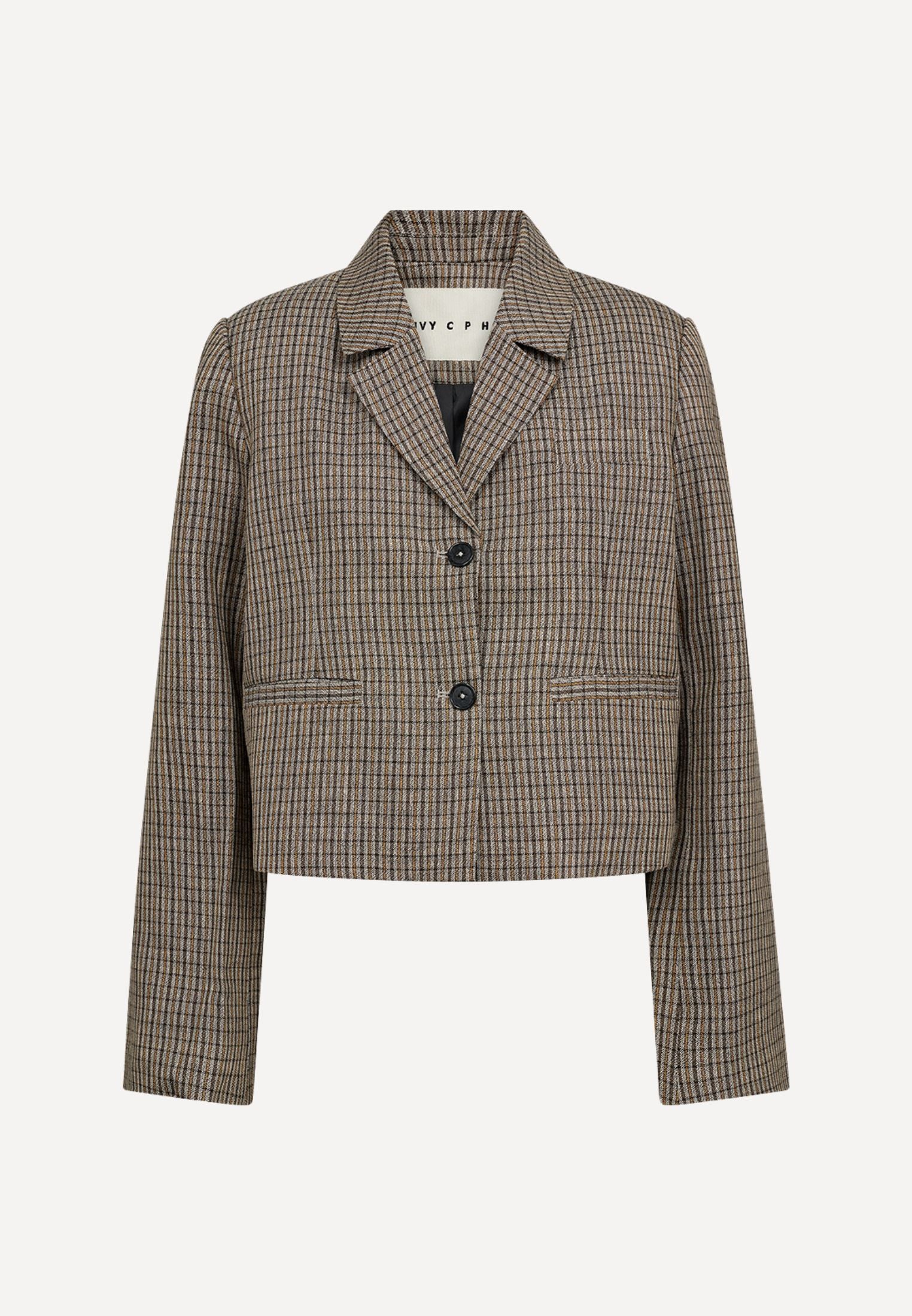 Paulena Short blazer - Brown Check