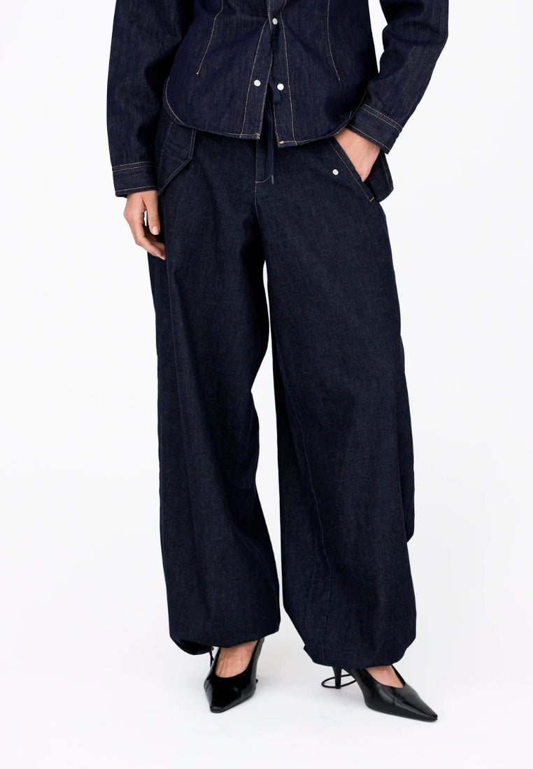Penny Parachute Wash Dark Rinse bukser - Rinse Denim