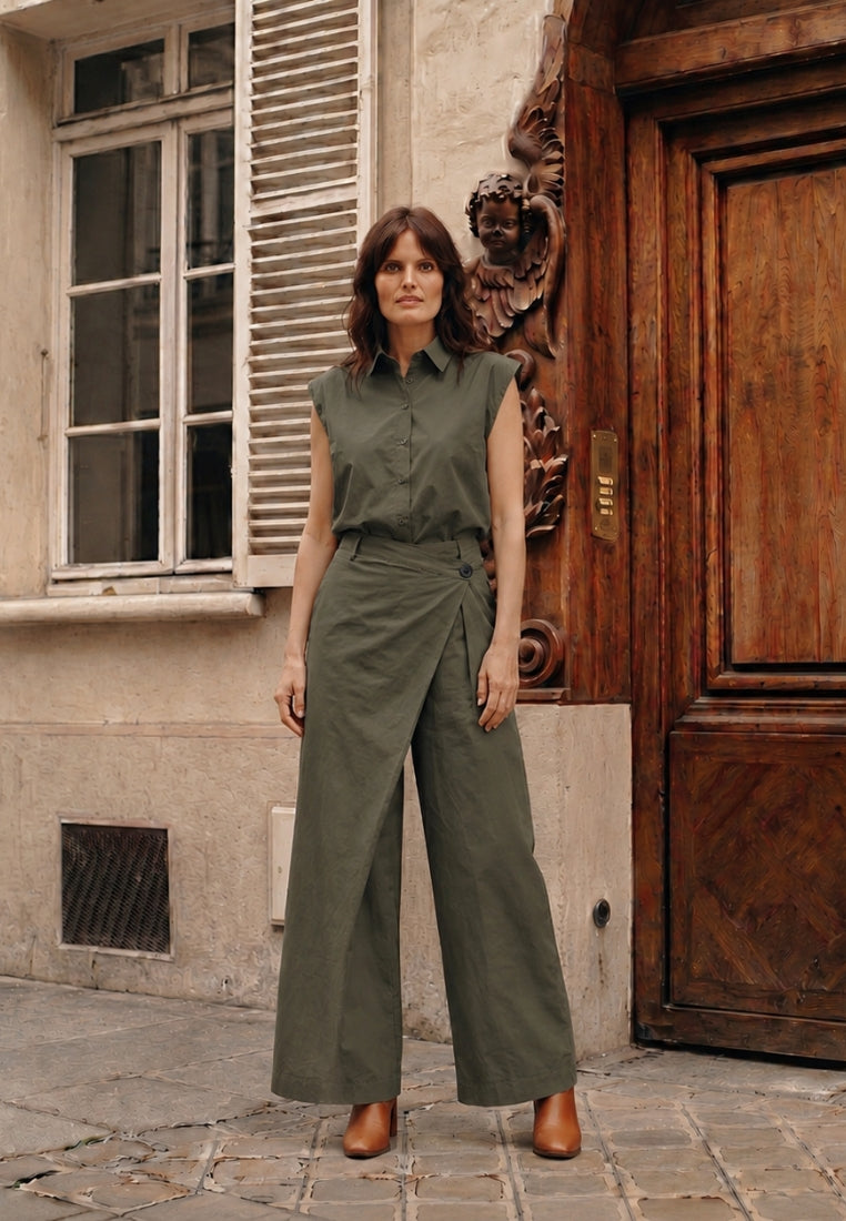 Pia bukser - Army Green