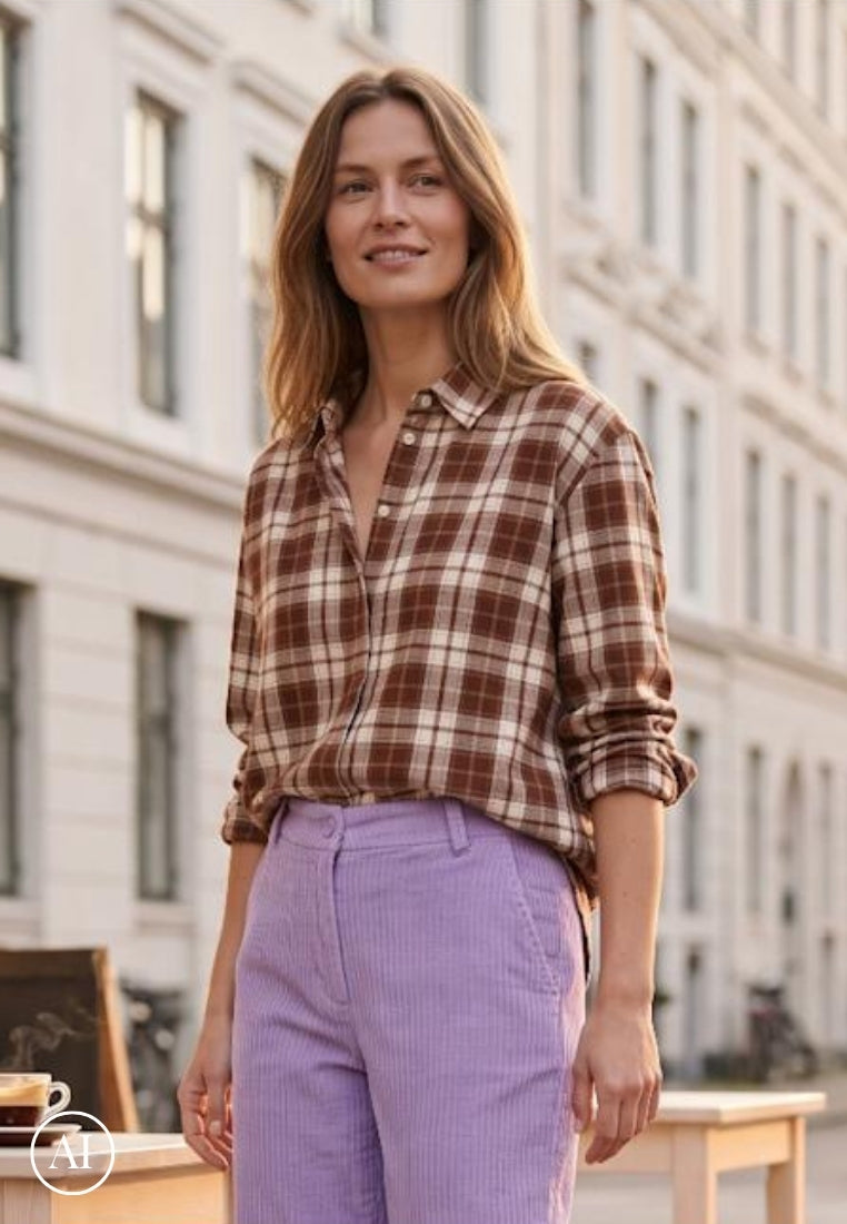 Ronja skjorte - Brown