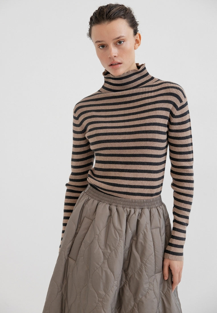 Stone bluse - Khaki Stripe
