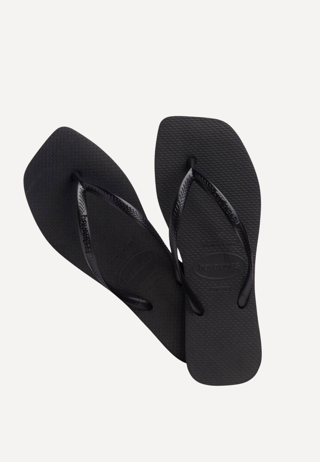 Slim Square sandal - Black
