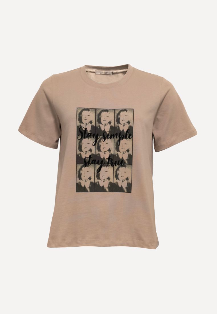 Small Faces O t-shirt - Sand/Black