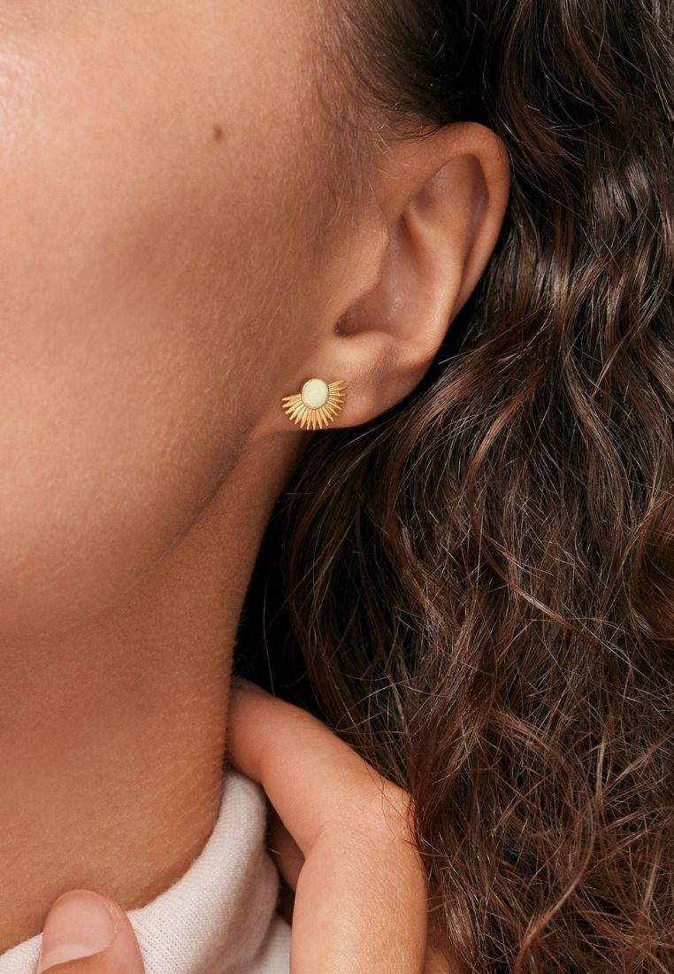 Soleil studs ørering - Gold Daisy